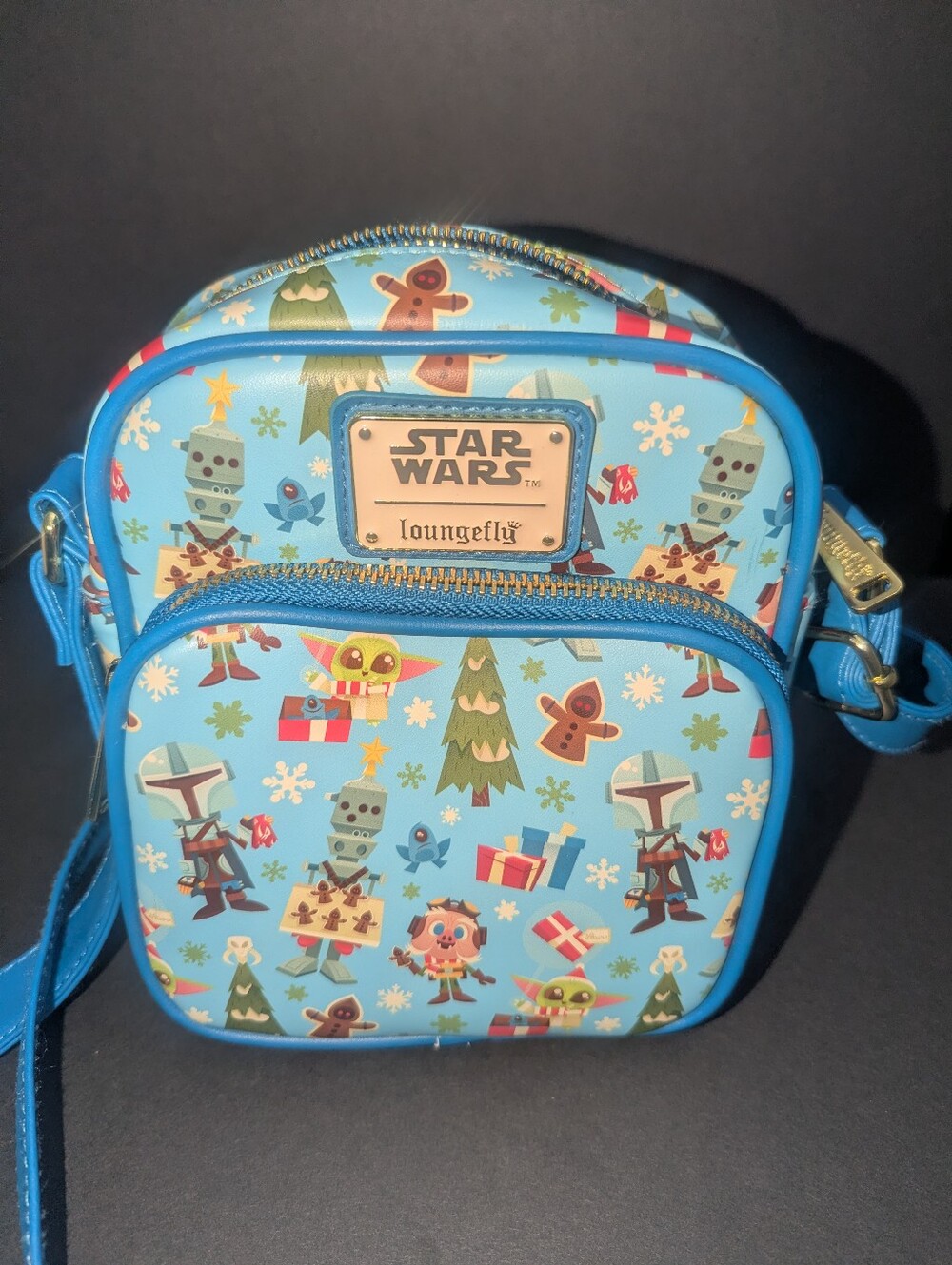 Loungefly Star Wars Christmas Blue Crossbody